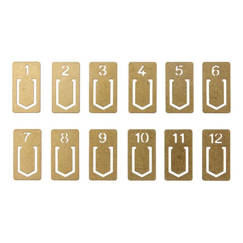 Midori Brass Clip Number