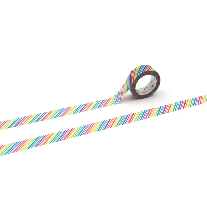 MT 1P Kamoi Washi Tape – Rainbow Stripe