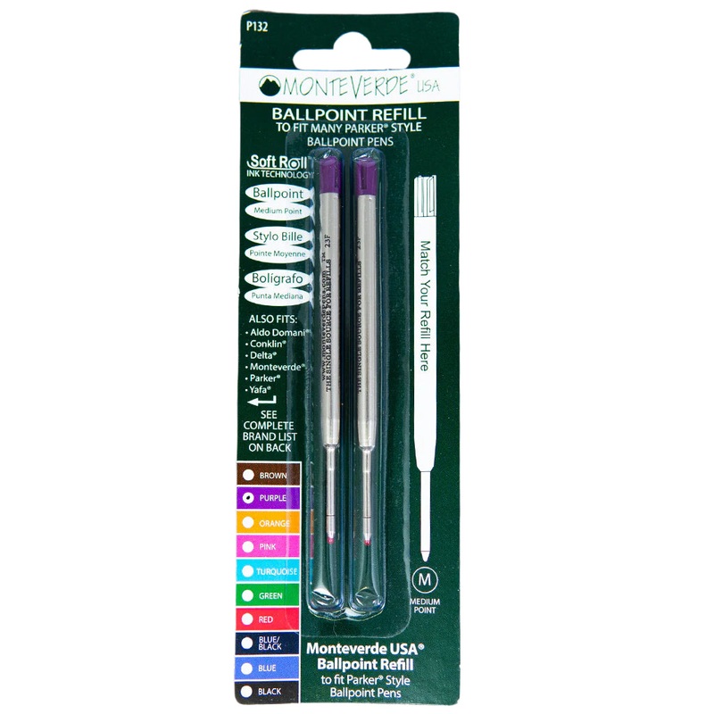 Parker Ballpoint Refill by Monteverde USA – Purple Medium (2 ea)