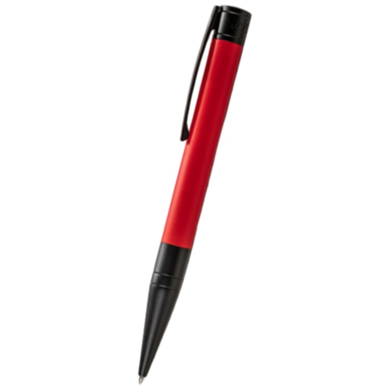 S T Dupont D-Initial Ballpoint Pen – Black Trim – Matte Red