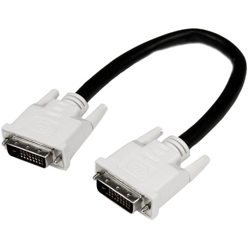 StarTech.com 1ft DVI-D Dual Link Digital Video Monitor Cable – 1 ft DVI Video Cable for Monitor, Projector, Desktop Computer, Notebook, Video Device – First End: 1 x 25-pin DVI-D (Dual-Link) Digital Video – Male – Second End: 1 x 25-pin DVI-D (Dual-Link)