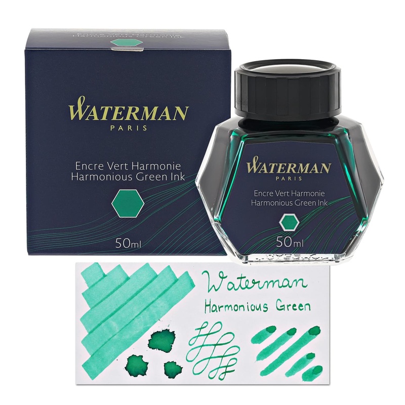 Waterman Bottled Ink in Harmonious Green – 50mL