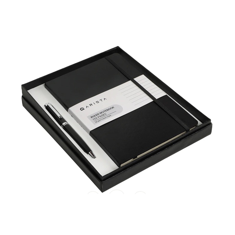 Arista Gift Set – Switch Matte Black CT Ball Pen with A5 Notebook