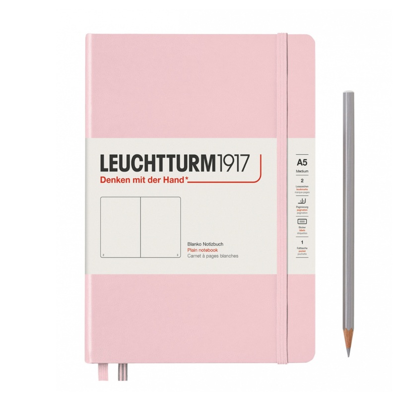 Leuchtturm1917 A5 Medium Hardcover Notebook – Plain / Powder