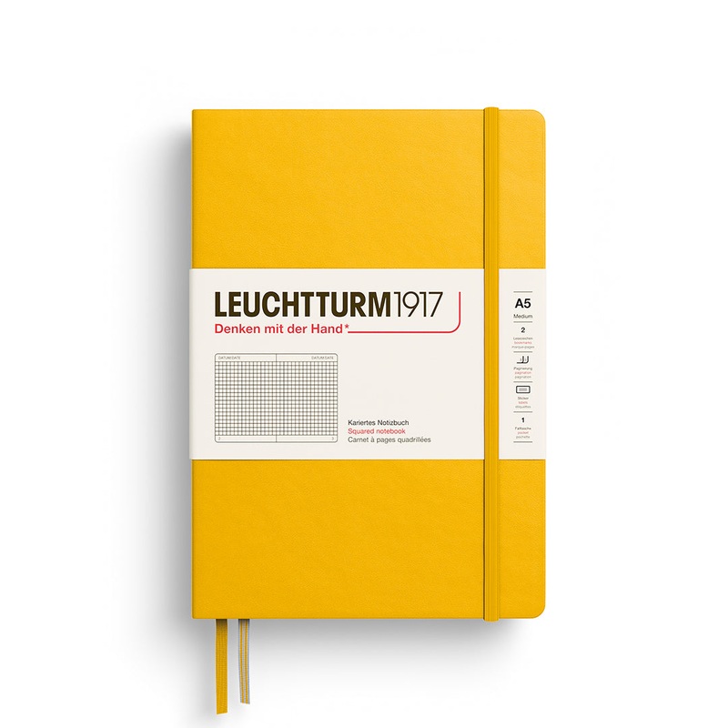 Leuchtturm1917 A5 Medium Hardcover Squared Notebook – Sunflower