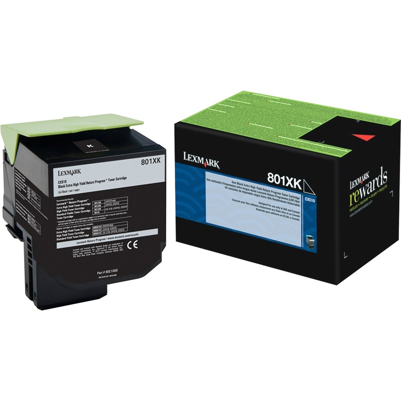 Lexmark Unison 801XK Original Extra High Yield Laser Toner Cartridge – Black – 1 Each – 8000 Pages Black