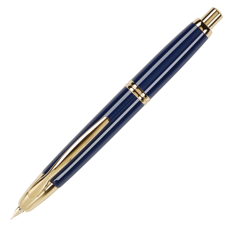 Pilot Vanishing Point Blue / Gold Fountain Pen Fine