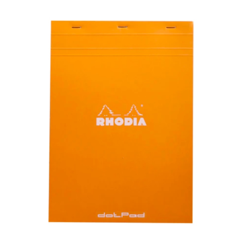 Rhodia #18 Top Staplebound A4 Dot Grid Notepad – Orange