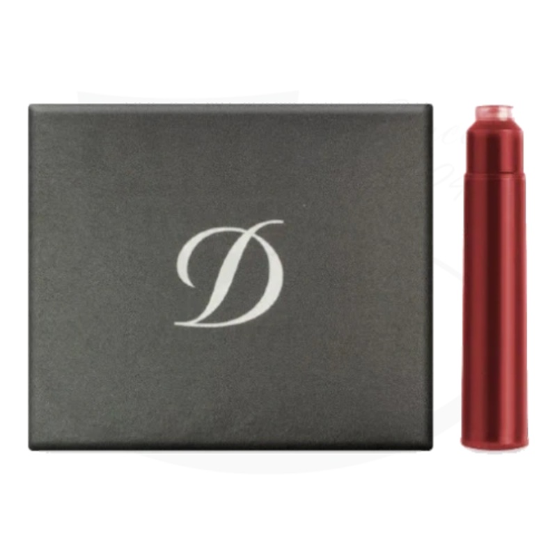 S.T. Dupont Fountain Pen Ink Cartridges Box of 6 – Red, 040362