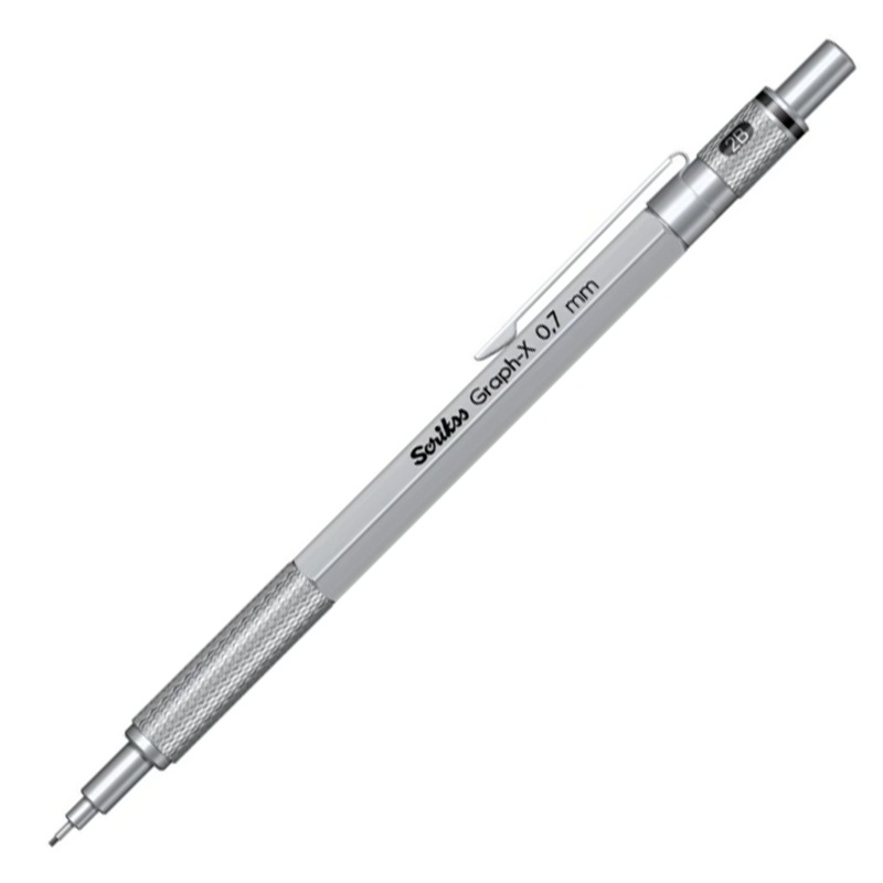 Scrikss Graph-X 0.7mm Mechanical Pencil – Satin Chrome