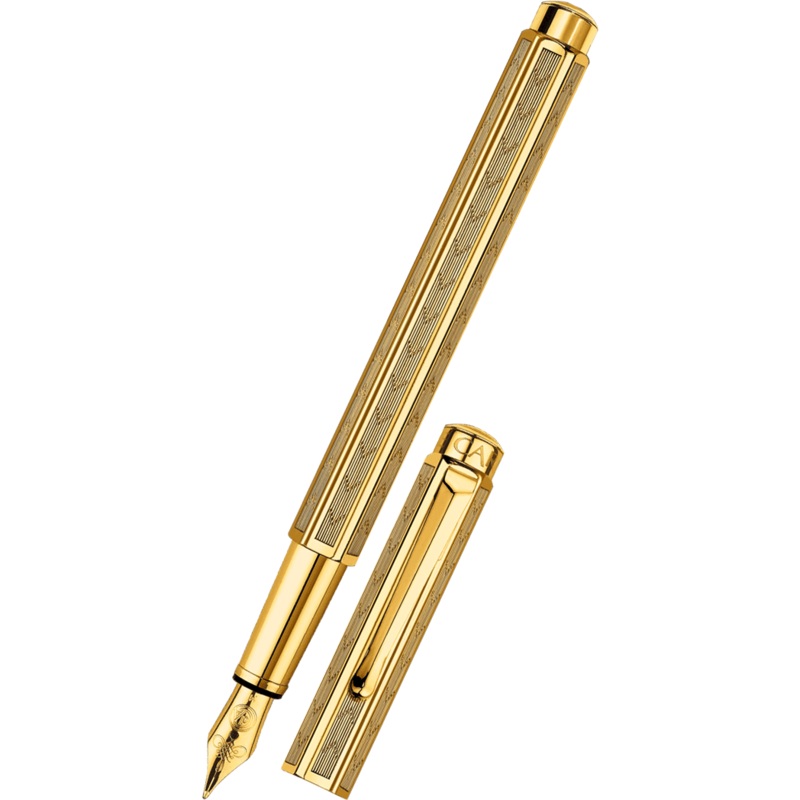 Caran d’Ache Ecridor Fountain Pen – Chevron Gilded Medium