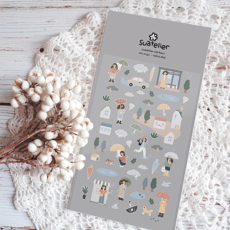 Suatelier Daily Deco Stickers –  Rainy Day Sticker