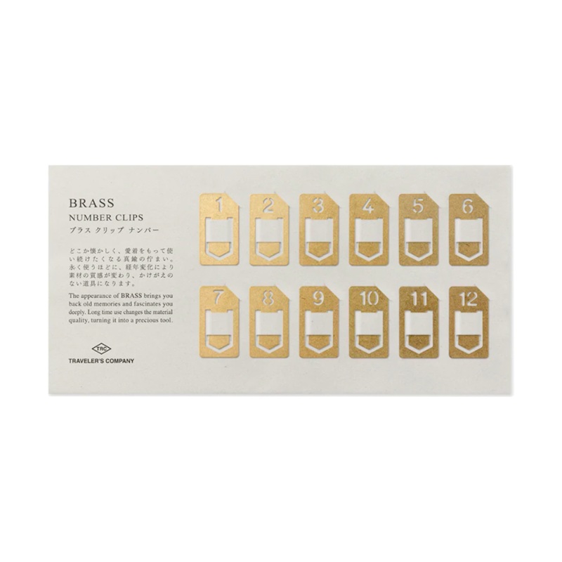 TRAVELER’S Brass Number Clip