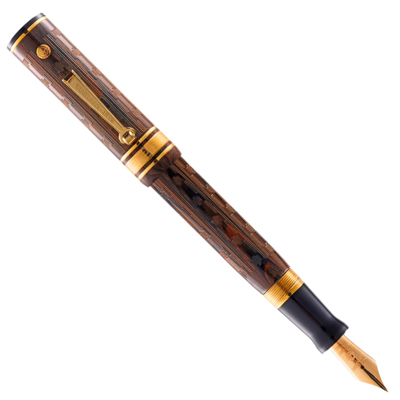 Wahl-Eversharp Decoband Ebonite Maroon Ripple Chased – Fountain Pen