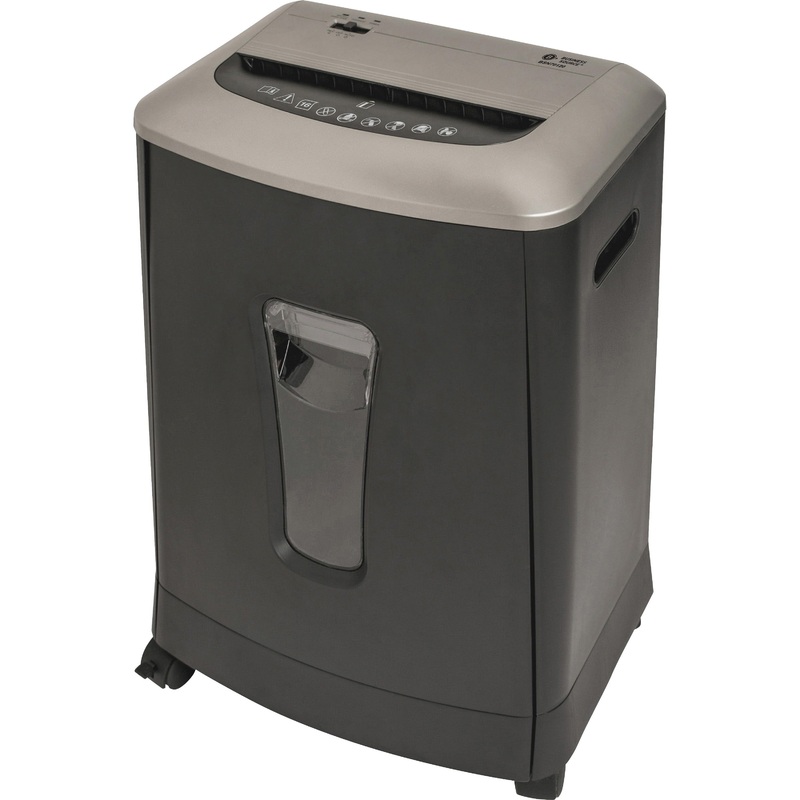 Business Source 6-gallon Bin Cross-cut Shredder – Non-continuous Shredder – Cross Cut – 16 Per Pass – for shredding Paper, Staples, CD, DVD, Credit Card – P-3 – 8.88″ Throat – 10 Minute Run Time – 30 Minute Cool Down Time – 6 gal Wastebin Capacity – Black