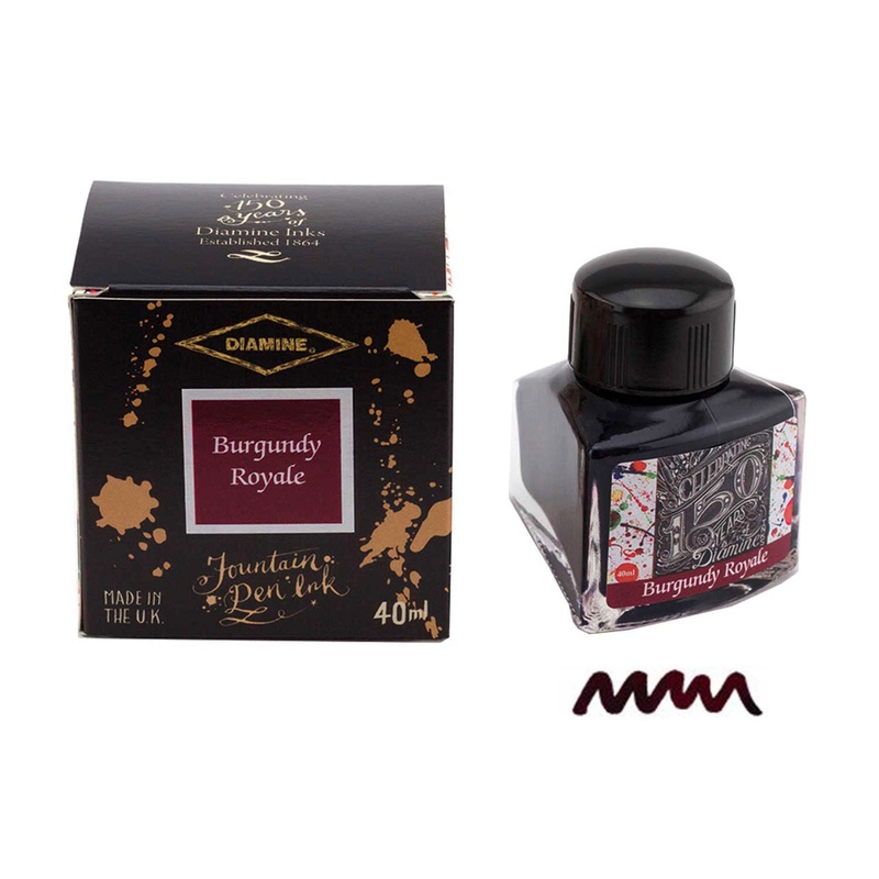Diamine 150th Anniversary Ink Bottle, Burgundy Royale – 40ml