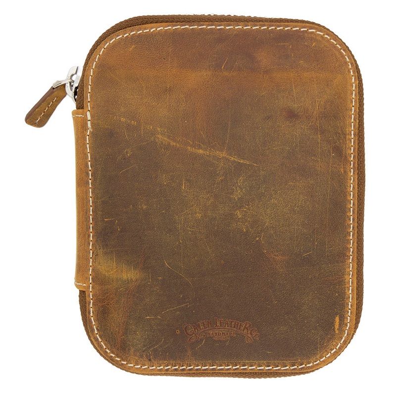Galen Leather Co. Zippered 10 Slot Pen Case – Crazy Horse Brown