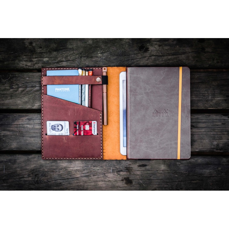 Leather Rhodia A5 Notebook & iPad Mini Cover – Crazy Horse Tan