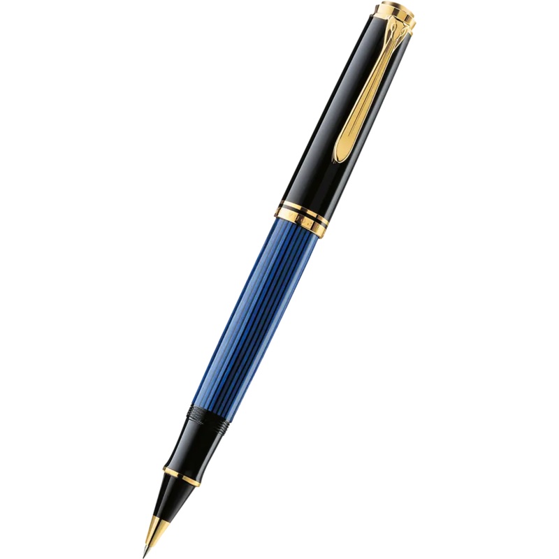 Pelikan Souveran Rollerball Pen – R800 Black & Blue Stripe