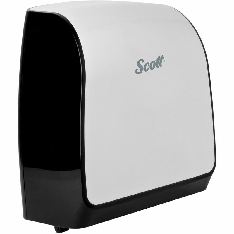 Scott Pro Manual Hard Roll Towel Dispenser – 1 – 9.2″ Height x 12.7″ Width x 16.4″ Depth – Black – Quiet Operation – 1 Each