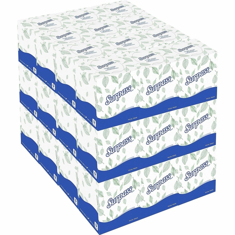 Surpass Facial Tissue Cube for Business – 2 Ply – 8.30″ Width x 7.80″ Length – White – Fiber – 90/Box – 36 / Carton