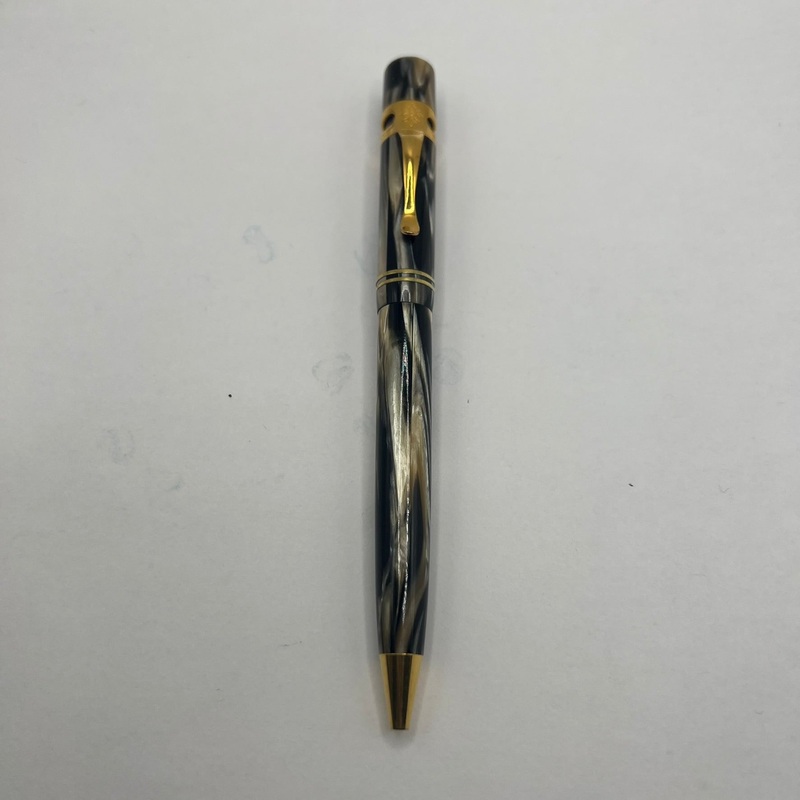 Visconti Ragtime II Blonde & Black Celluloid Ballpoint Pen
