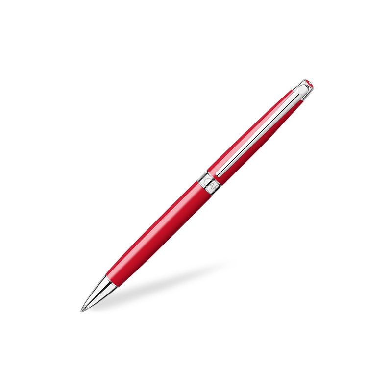 Caran d’Ache Leman Slim Ball Pen – Scarlet Red CT