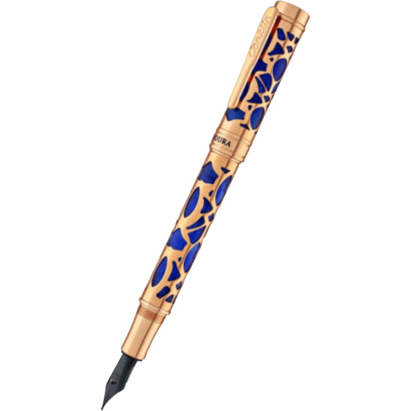 Conklin Endura Fountain Pen – Deco Crest Blue Extra Fine