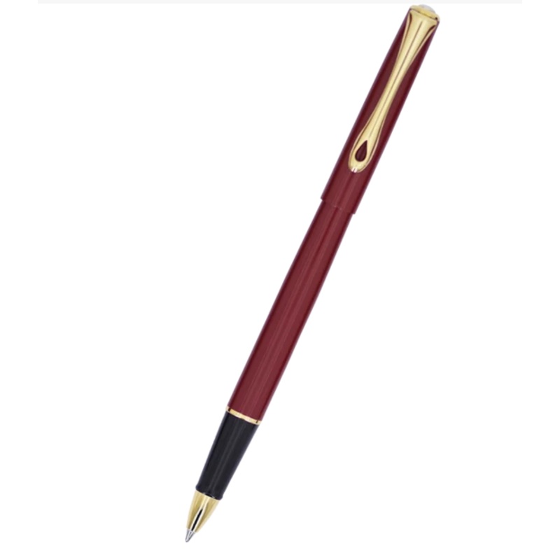 Diplomat Traveller Rollerball Pen, Dark Red & Gold