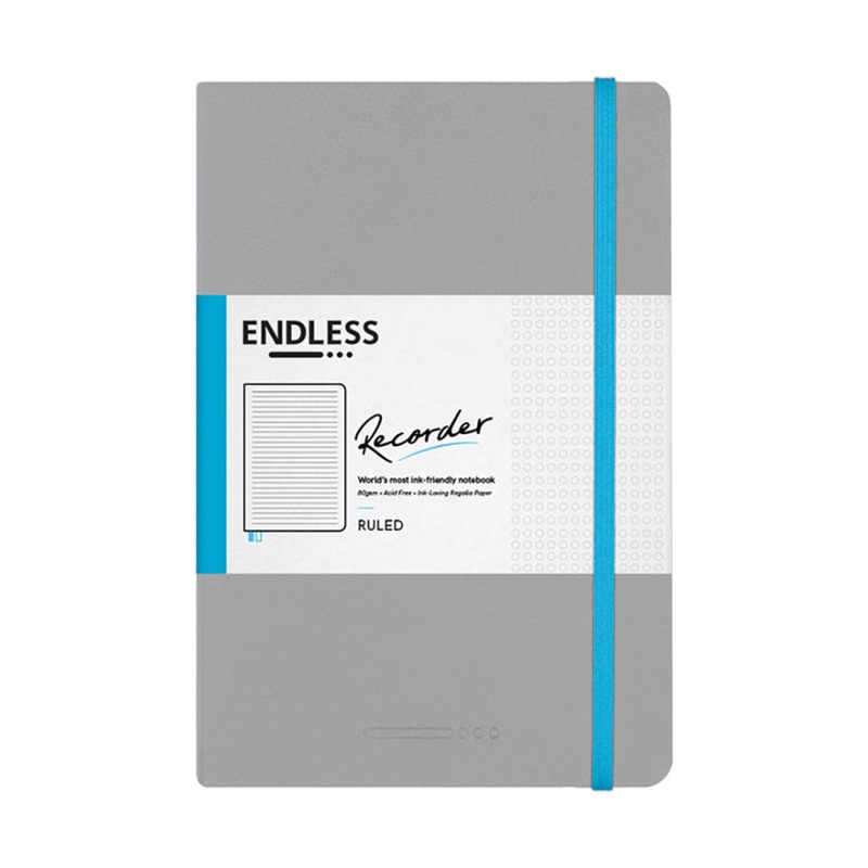 Endless Recorder A5 Notebook in Mountain Snow with the 80gsm Regalia Paper – Ruled