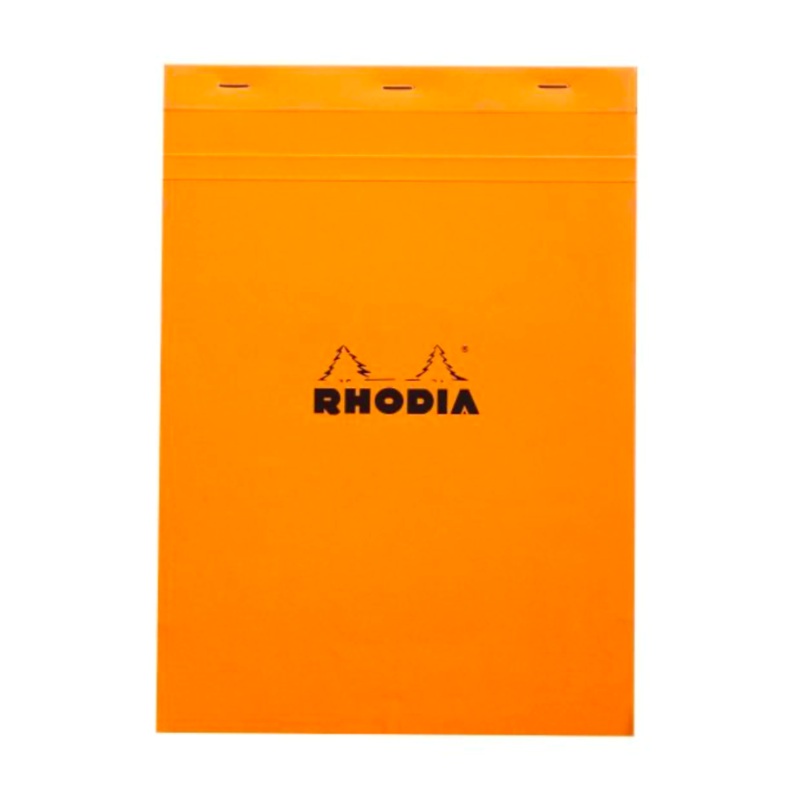 Rhodia #19 Top Staplebound A4+ Blank Notepad – Orange