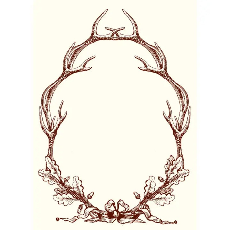 Alexa Pulitzer Antler Wreathe Note Card with Plain Envelope