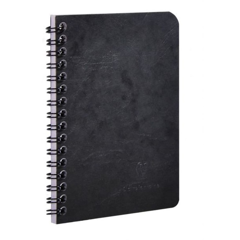 Clairefontaine Wirebound Basics Ruled Notebook in Black 8.25 x 11.75 in.