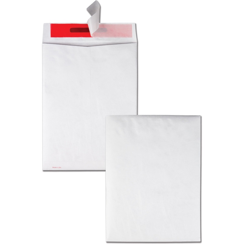 Survivor 9 x 12 DuPont Tyvek Tamper Indicating Panel Catalog Mailers – Security – 9″ Width x 12″ Length – 14 lb – Peel & Seal – White – Tyvek – 100 / Box