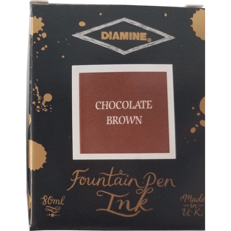 Diamine Chocolate Brown Ink Bottle – 80ml