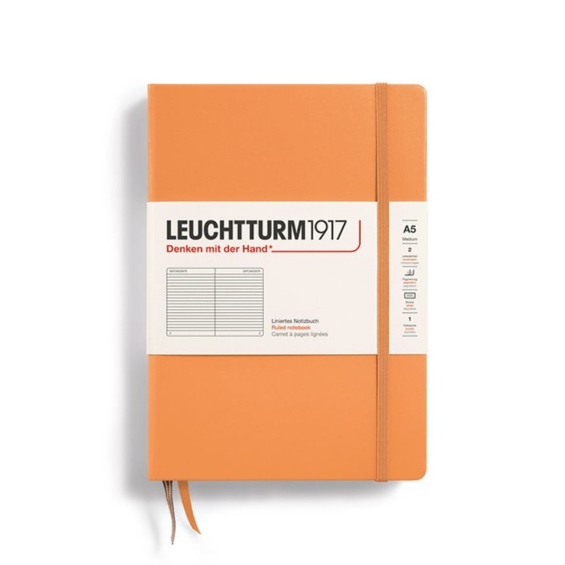 Leuchtturm1917 A5 Medium Hardcover Ruled Notebook – Apricot (Discontinued)