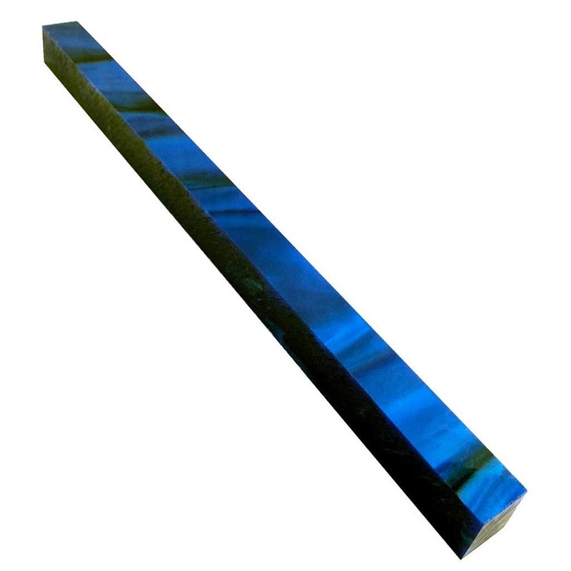 Long Pen Blank – Lava Bright Sapphire Blue Silk 12 in.