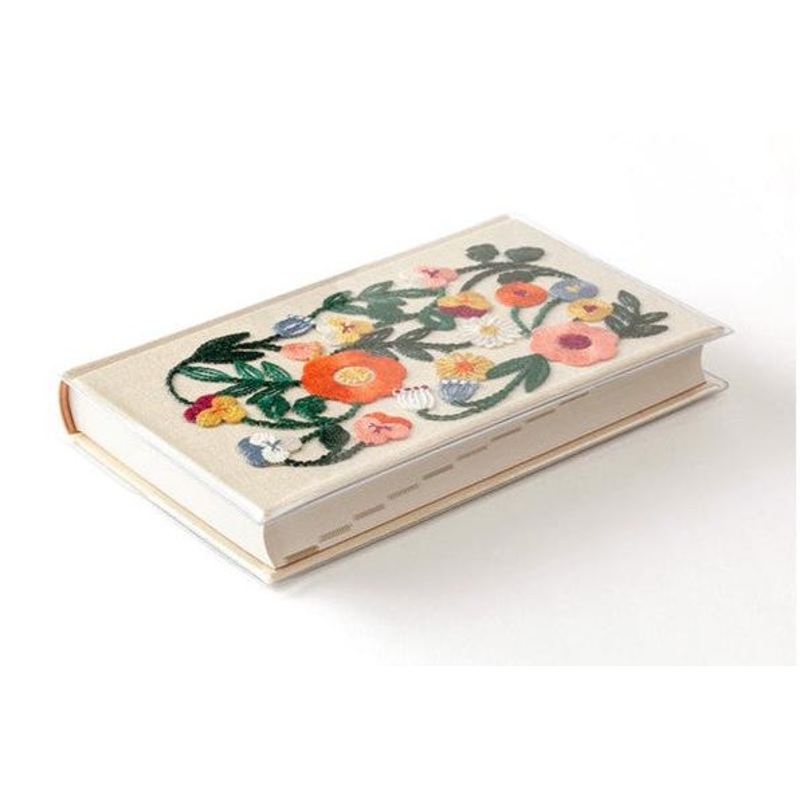 Midori MD 5 Years Diary – Embroidery Flower Design – Cream
