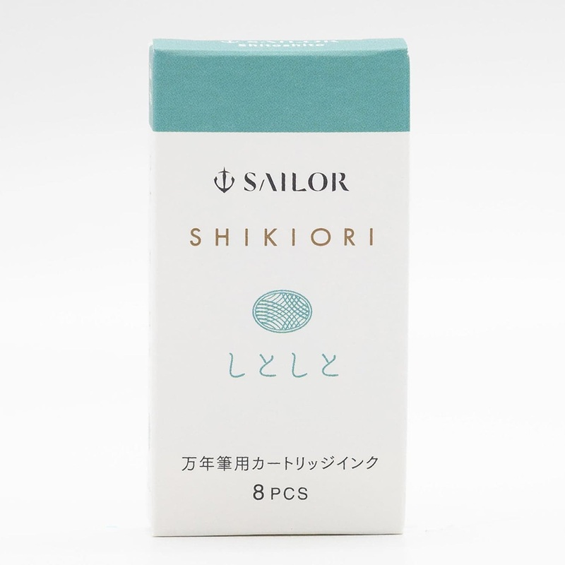 Sailor Shikiori Sound of Rain Ink Cartridge in Shitoshito (Spring rain) – Pack of 8