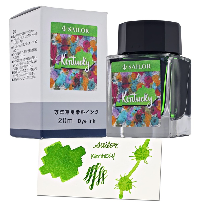Sailor USA State Bottled Ink in Kentucky (Green) – 20 mL