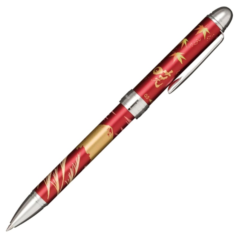 Sailor Yubi Maki-e Fuji Autumn Multifunction Pen – Red CT