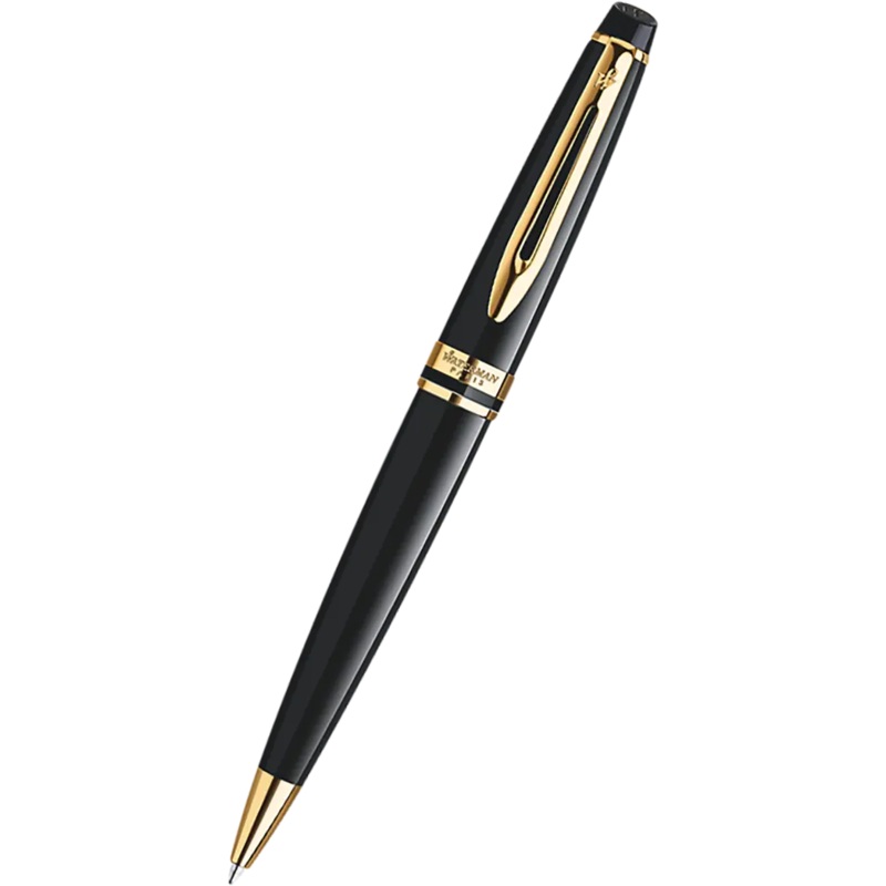 Waterman Expert Ballpoint Pen – Gold Trim – Black