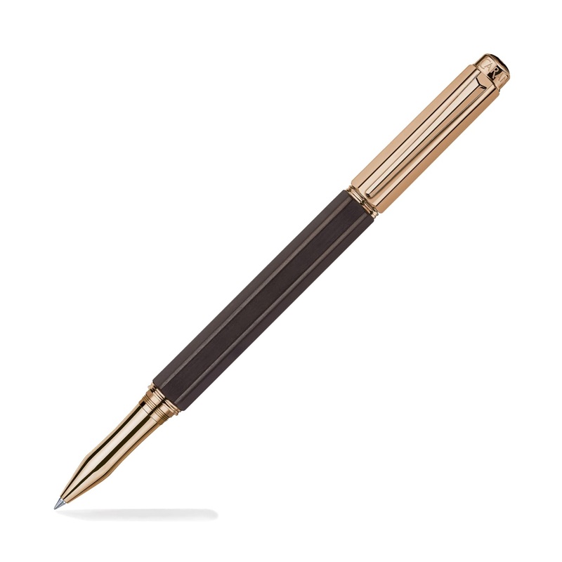 Caran d’Ache Varius Ebony Rollerball Pen in Rose Gold