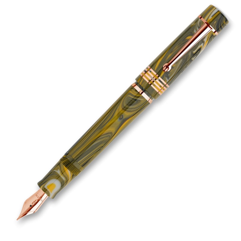 Delta Neo Gallery Fountain Pen, Marigold & Gold Extra Fine