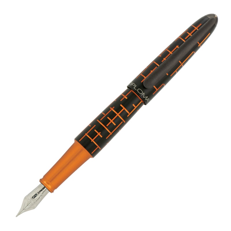 Diplomat Elox Matrix Black/Orange – Fountain Pen Steel Extra-Fine