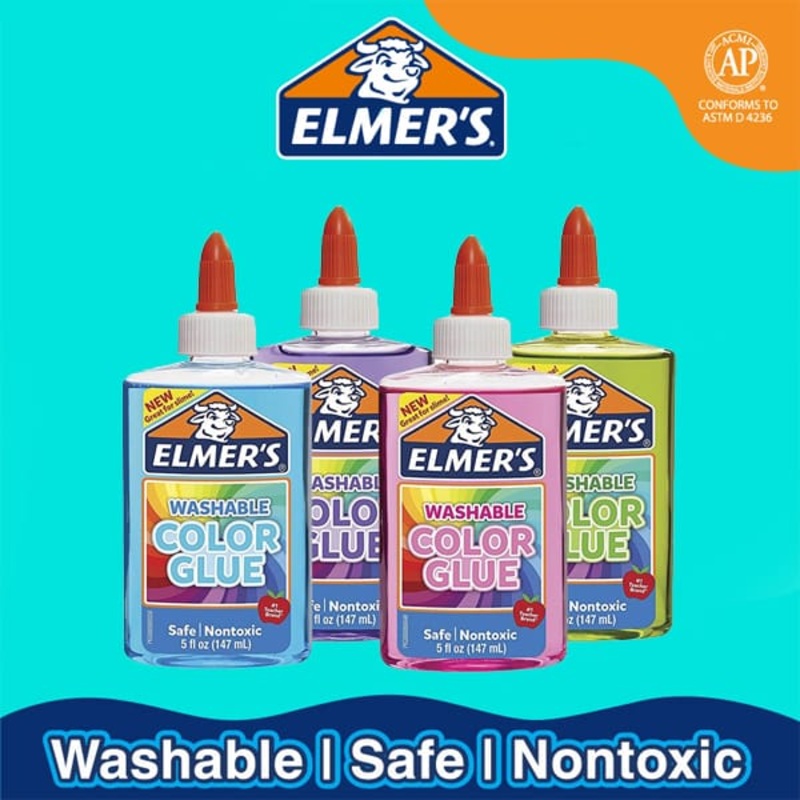 Elmers Transparent Colored Glue 5oz Pink