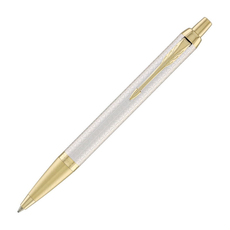 Parker IM Premium Ballpoint Pen in Warm Grey with Gold Trim