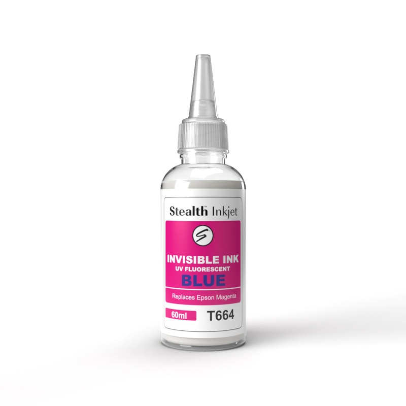 Stealth Inkjet Epson T664 iX Invisible Blue Ink 60ml Bottle – Replaces Magenta