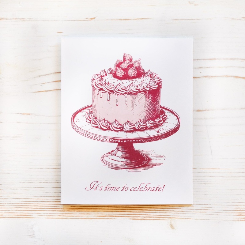 Time to Celebrate Letterpress Card