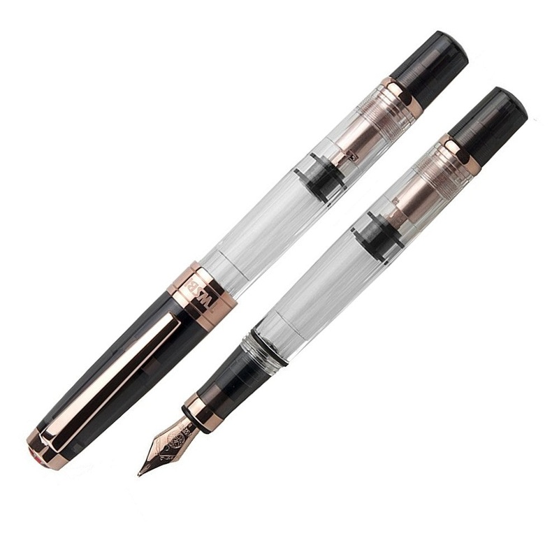 TWSBI Diamond 580 Rose Gold II Fountain Pen, Black Extra Fine